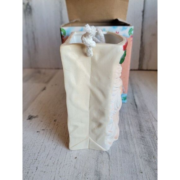 Ceramic paper bag Santa Claus face Mini xmas figure - Picture 6 of 7